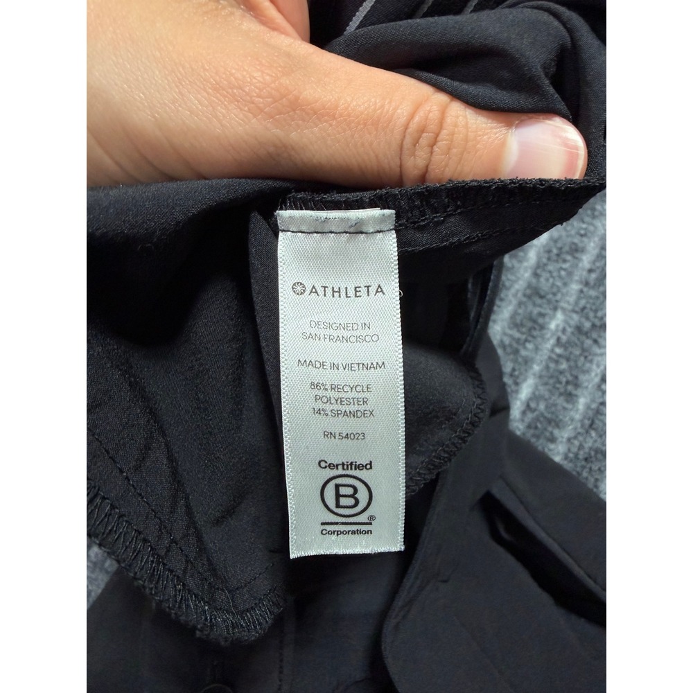Athleta Sculptek Black Wide Leg Tribeca Crop Pant Sz 14 Travel Minimalist Sport - Picture 5 of 7
